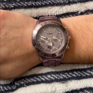 Purple Fossil Watch